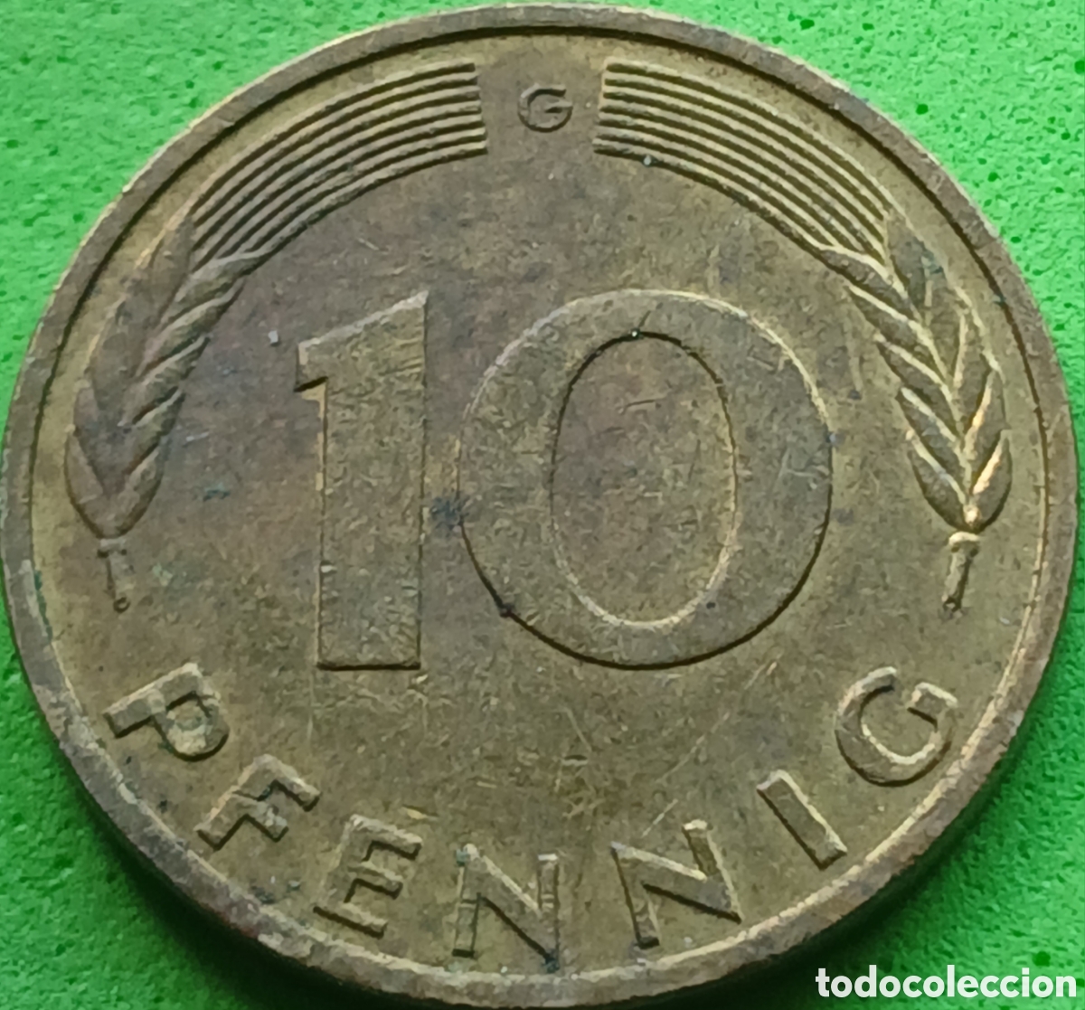 Monedas antiguas de Europa: Alemania Federal 10 pfennig 1991 G km#108