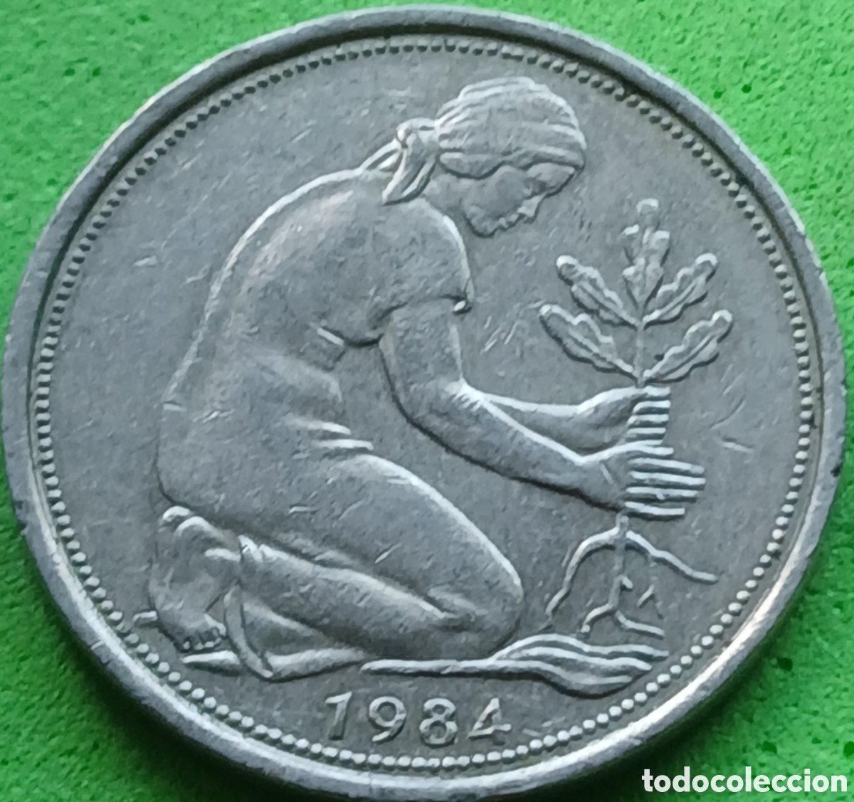 Monedas antiguas de Europa: Alemania Occidental 50 pfennig 1984 G km#109