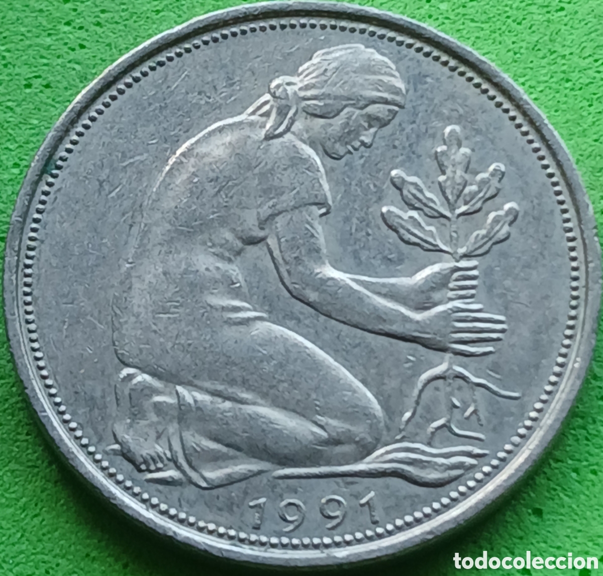 Monedas antiguas de Europa: Alemania Federal 50 pfennig 1991 D km#109