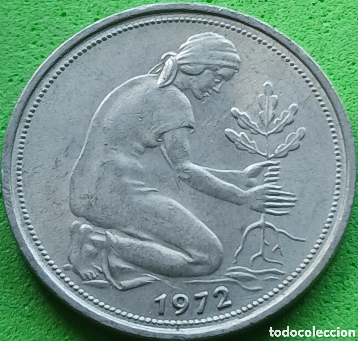 Monedas antiguas de Europa: Alemania Occidental 50 pfennig 1972 G km#109