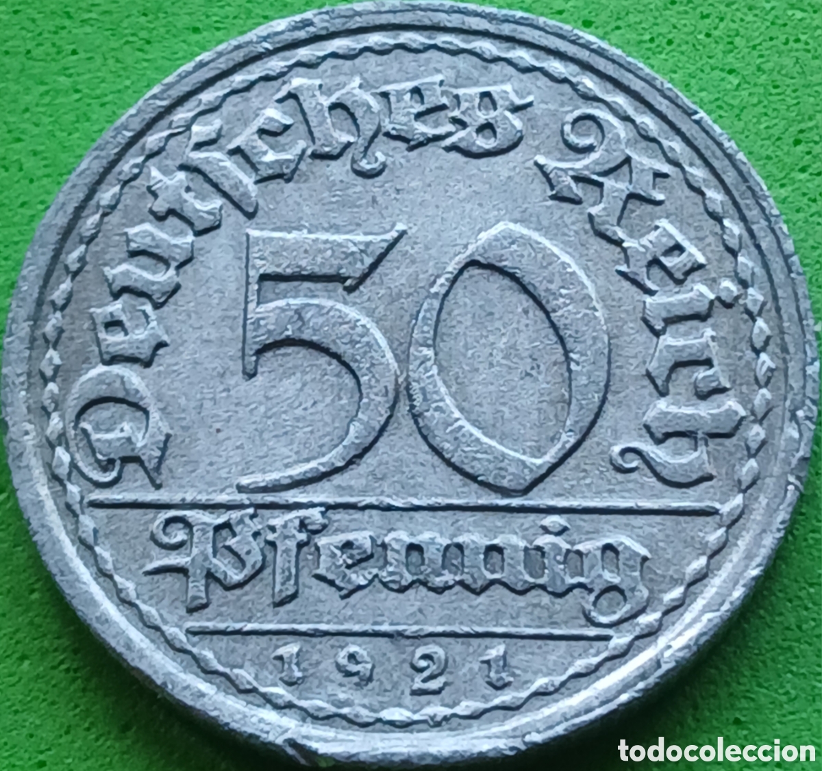 Monedas antiguas de Europa: Alemania Rep&uacute;blica de Weimar 50 pfennig 1921 G km#27