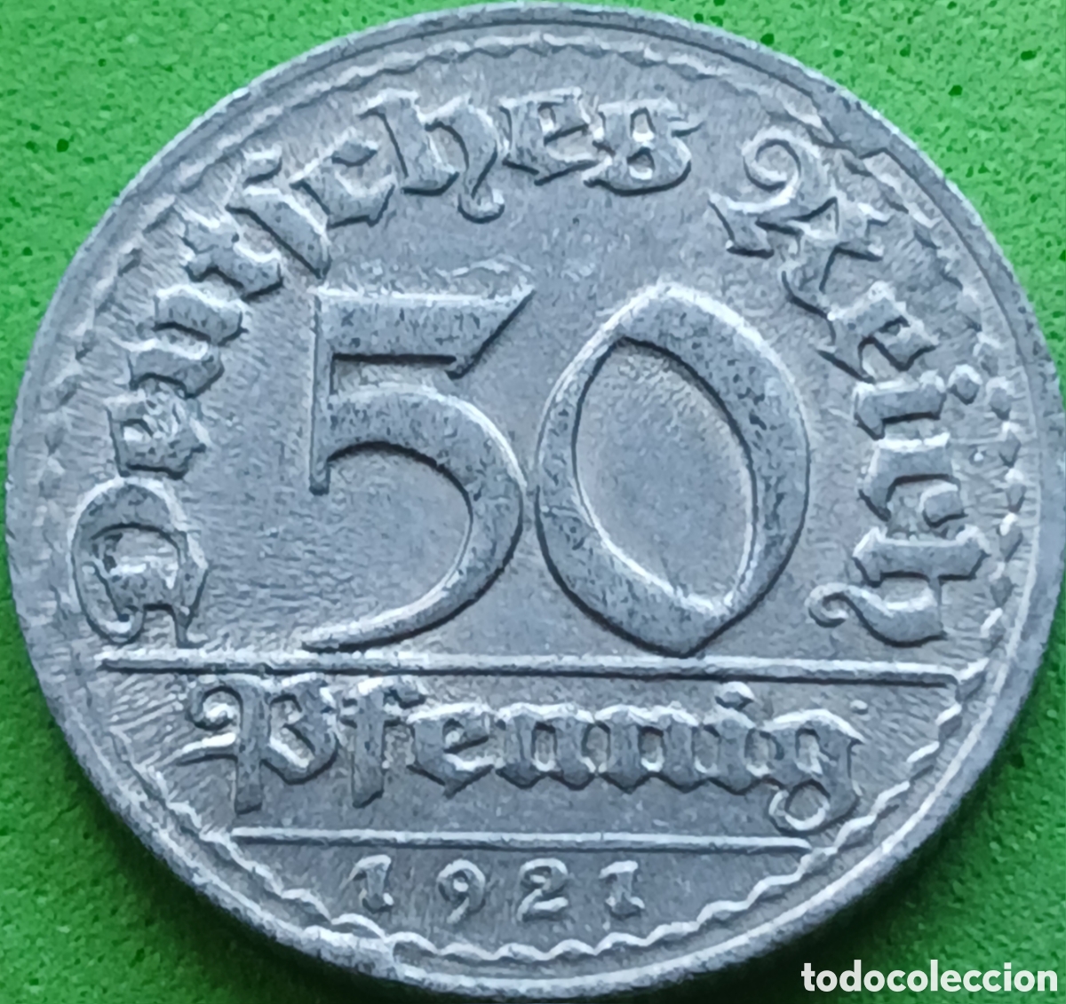 Monedas antiguas de Europa: Alemania Rep&uacute;blica de Weimar 50 pfennig 1921 D km#27
