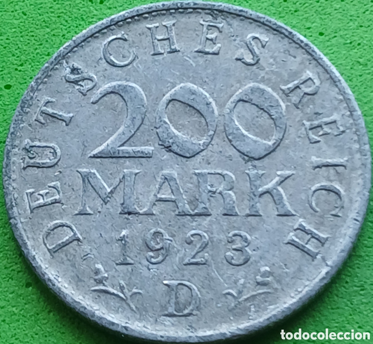 Monedas antiguas de Europa: Alemania Rep&uacute;blica de Weimar 200 marcos 1923 D km#35