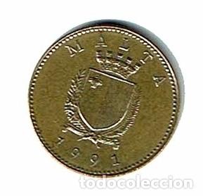 Monedas antiguas de Europa: MALTA 1 CENT 1991 COMADREJA - - Foto 2
