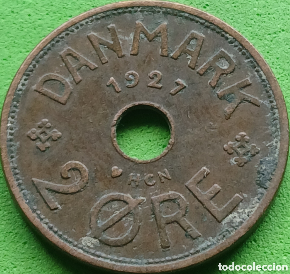 Monedas antiguas de Europa: Dinamarca 2 ore 1927 HCN km#827
