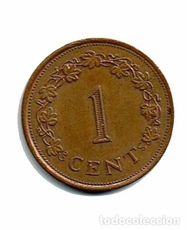 Monedas antiguas de Europa: MALTA 1 CENT 1977 - MBC+ - Foto 2