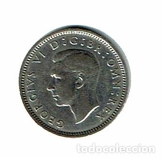 Monedas antiguas de Europa: GRAN BRETA&Ntilde;A SIX PENCE - PLATA - JORGE VI - 1942- SIX 6 PENCE - 6 PENIQUES -