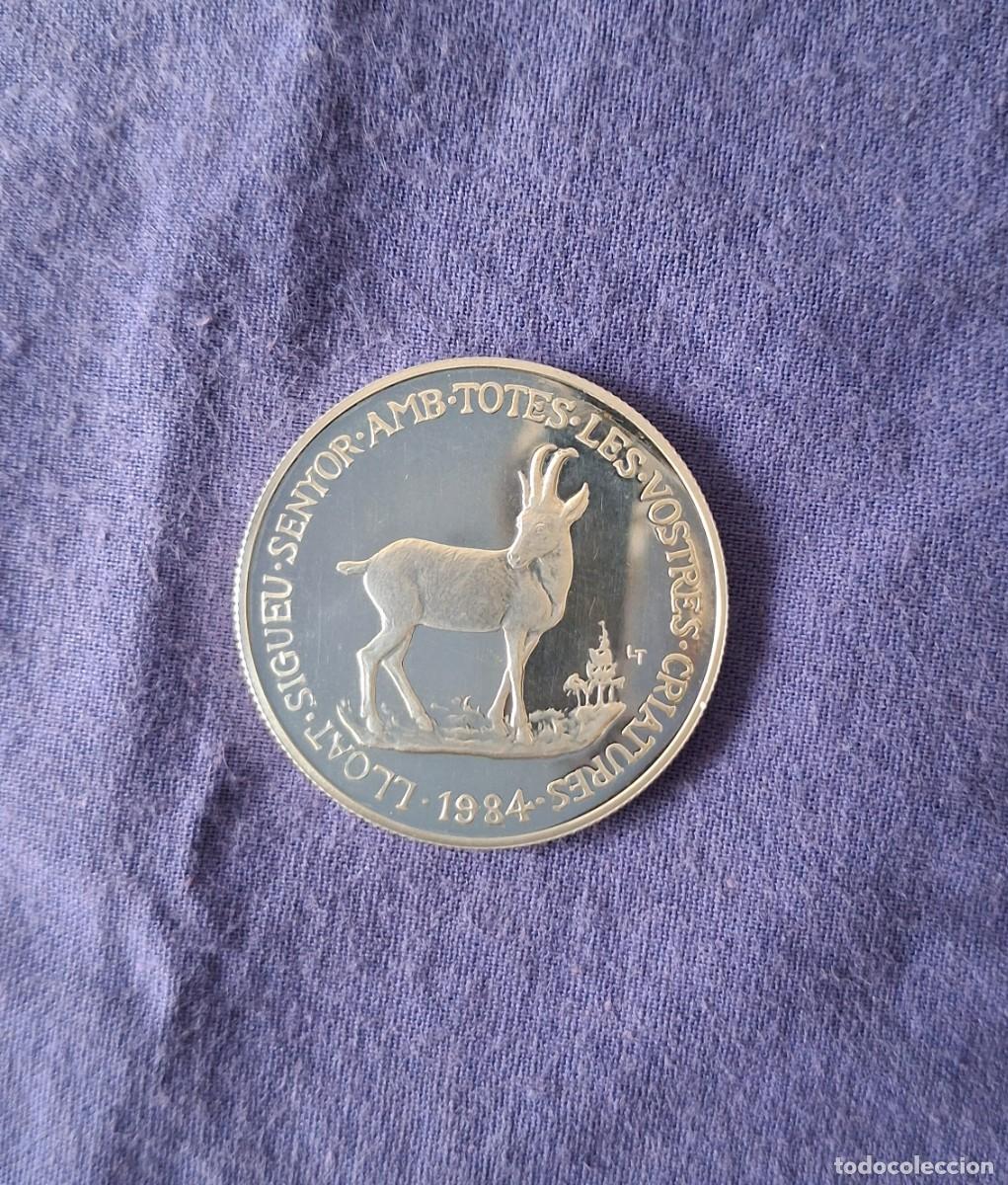 Monedas antiguas de Europa: 20 DINERS Andorra 1984 Plata