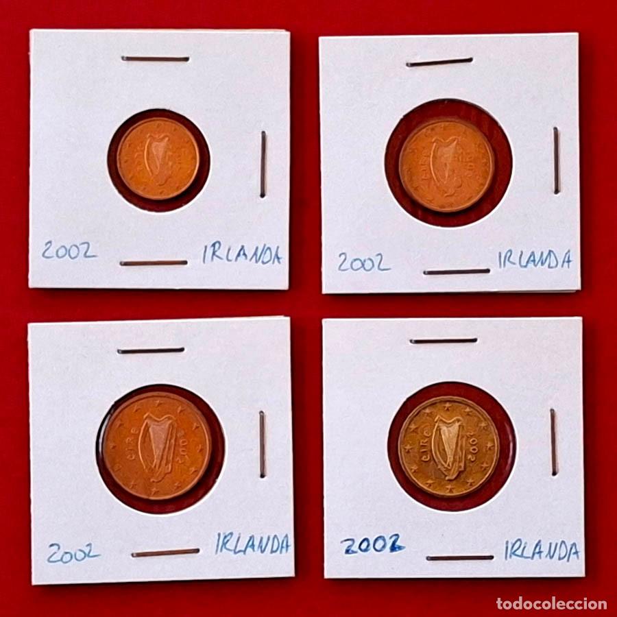 Monedas antiguas de Europa: 2002 Irlanda 1, 2, 5 y 10 cts.