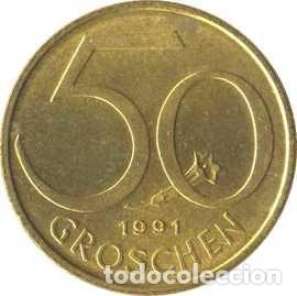 Monedas antiguas de Europa: 50 Groschen Austria 1999