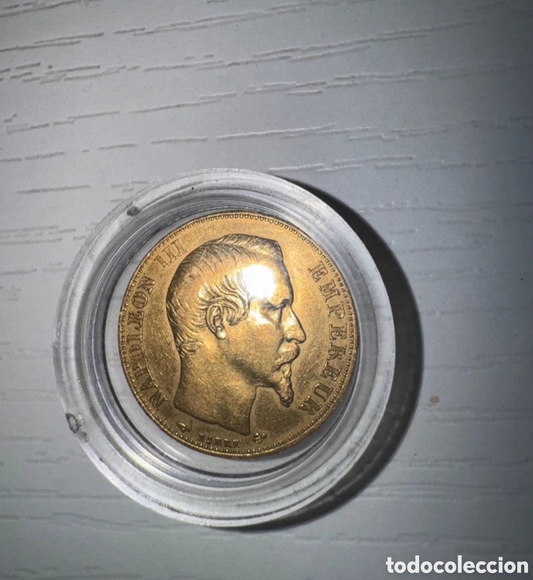 Monedas antiguas de Europa: Moneda de Oro de 20 Francos Franceses - Napole&oacute;n III (1865) - 6.45g Ley 900