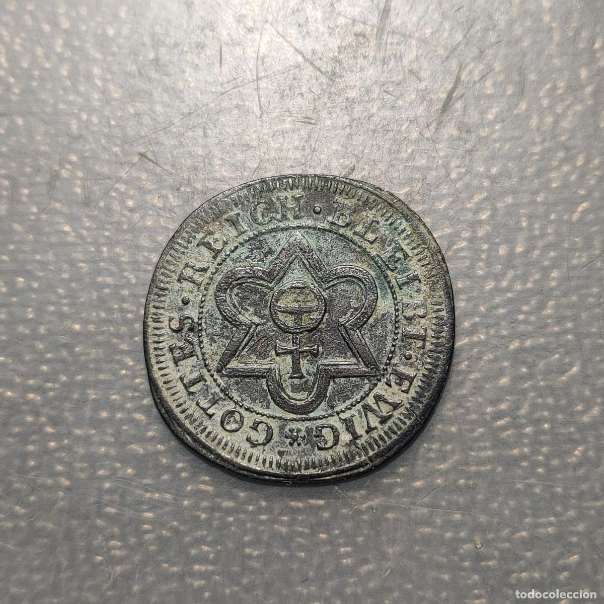 Monedas antiguas de Europa: ALEMANIA GERMANY JETTON NUREMBERG (1658-1711) GRABADOR: CORNELIUS LAUFFER