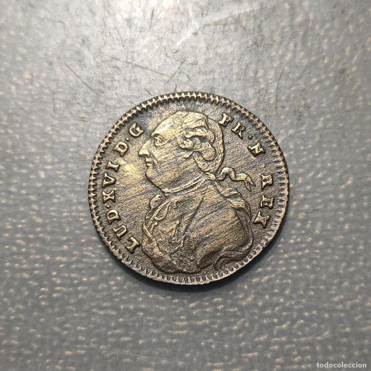 Monedas antiguas de Europa: FRANCIA FRANCE LOUIS XVI JETTON 1790 OPTIMO PRINCIPI