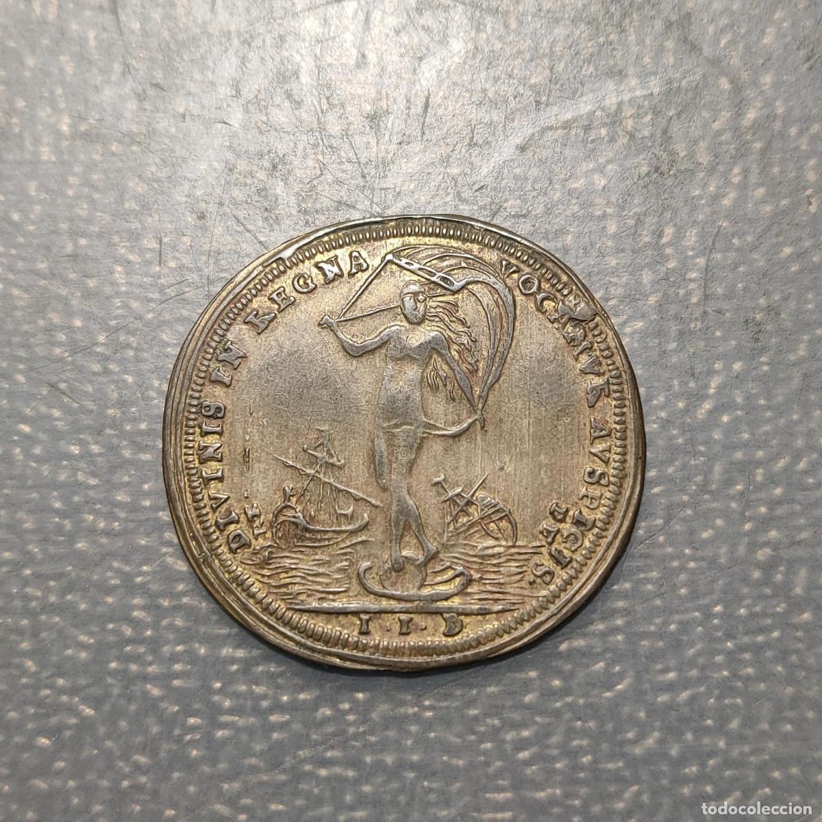 Monedas antiguas de Europa: FRANCIA FRANCE LOUIS XV JETTON GRABADOR IOHANN IACOB DIETZEL