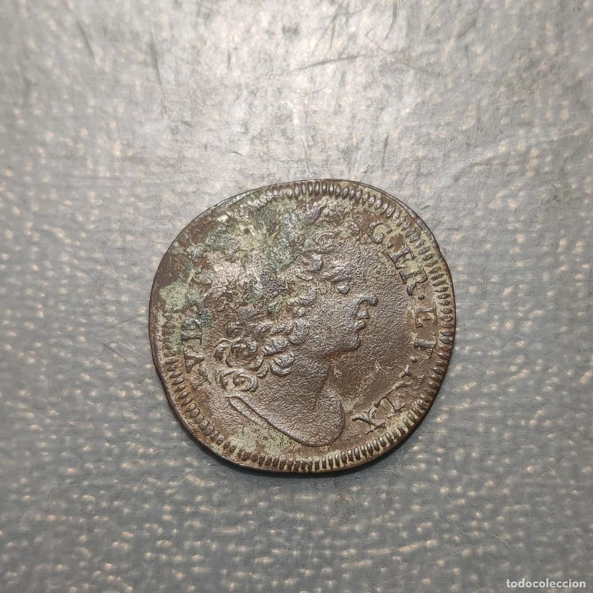 Monedas antiguas de Europa: FRANCIA FRANCE LOUIS XV JETTON GRABADOR LOBO HYERONYMUS HOFFMANN