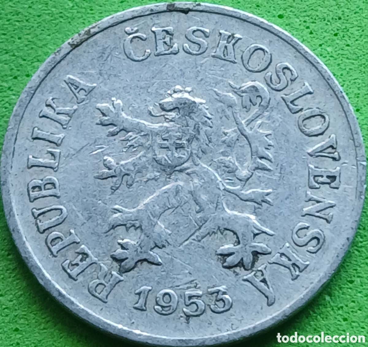 Monedas antiguas de Europa: Checoslovaquia 5 hellers 1953 km#37