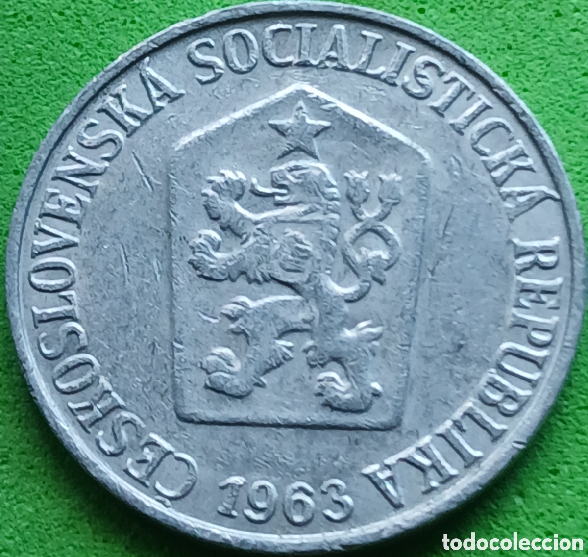 Monedas antiguas de Europa: Checoslovaquia 5 hellers 1963 km#53