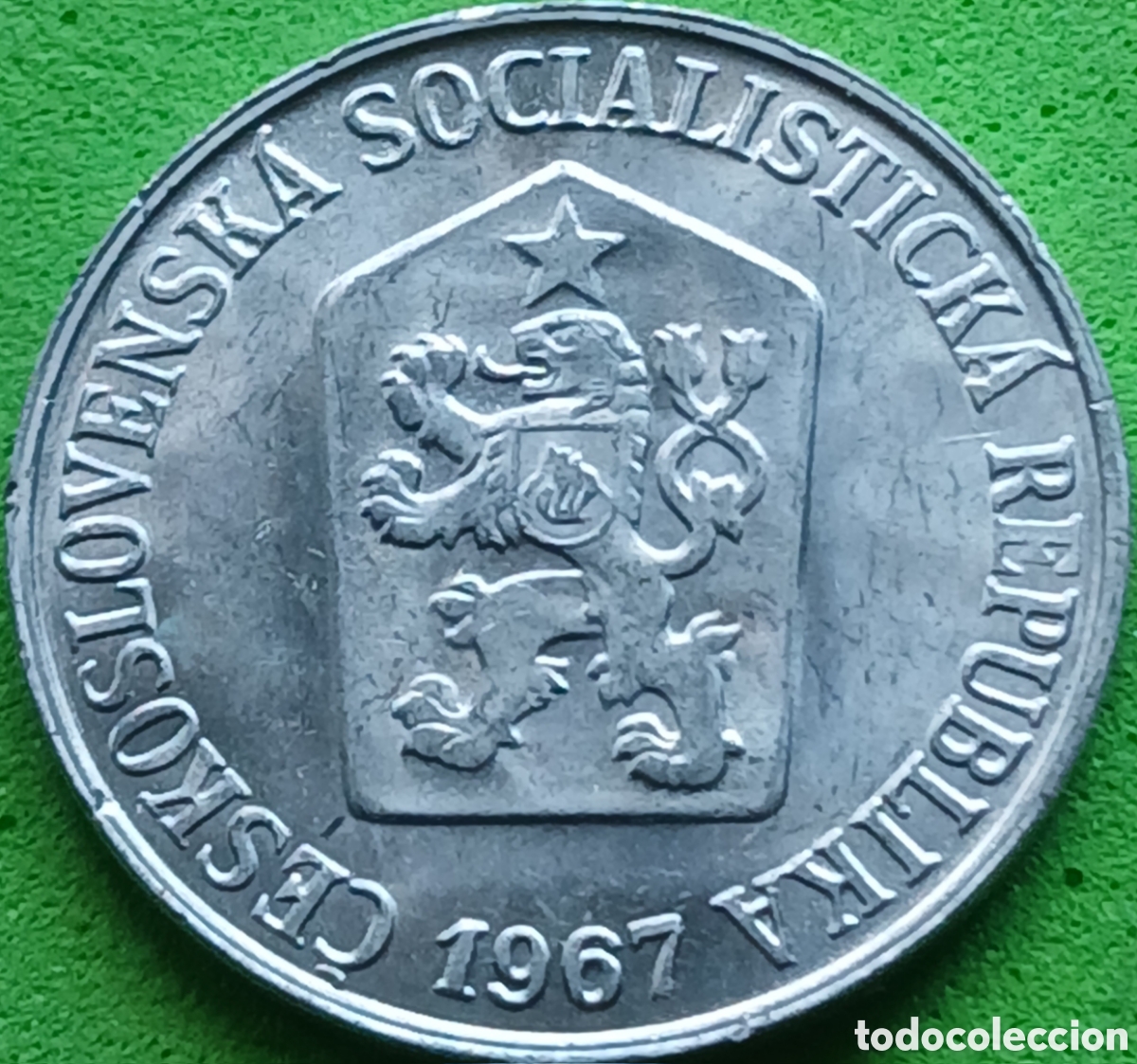 Monedas antiguas de Europa: Checoslovaquia 5 hellers 1967 km#53