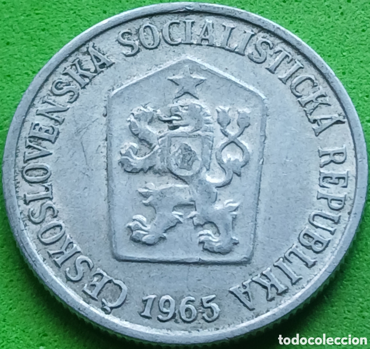 Monedas antiguas de Europa: Checoslovaquia 10 hellers 1965 km#49.1