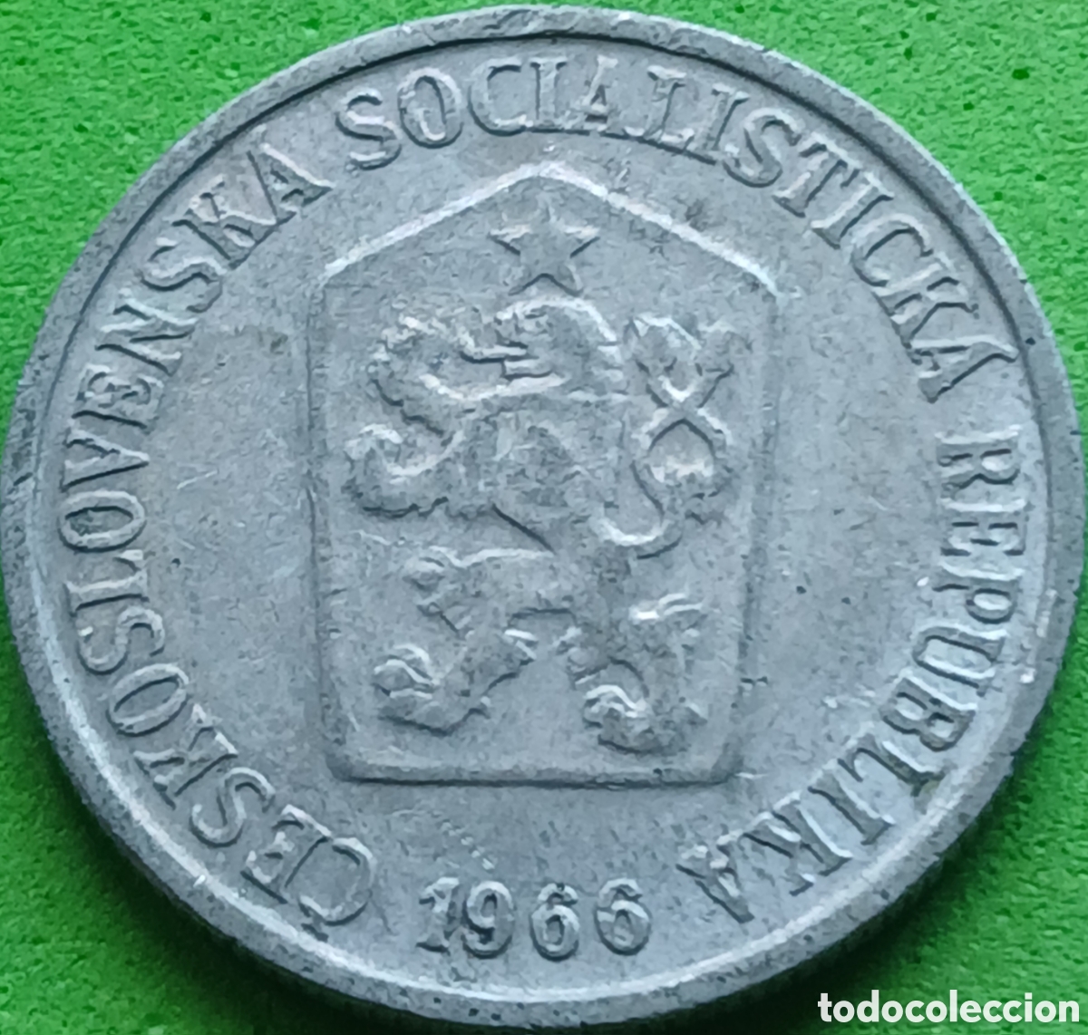 Monedas antiguas de Europa: Checoslovaquia 10 hellers 1966 km#49.1