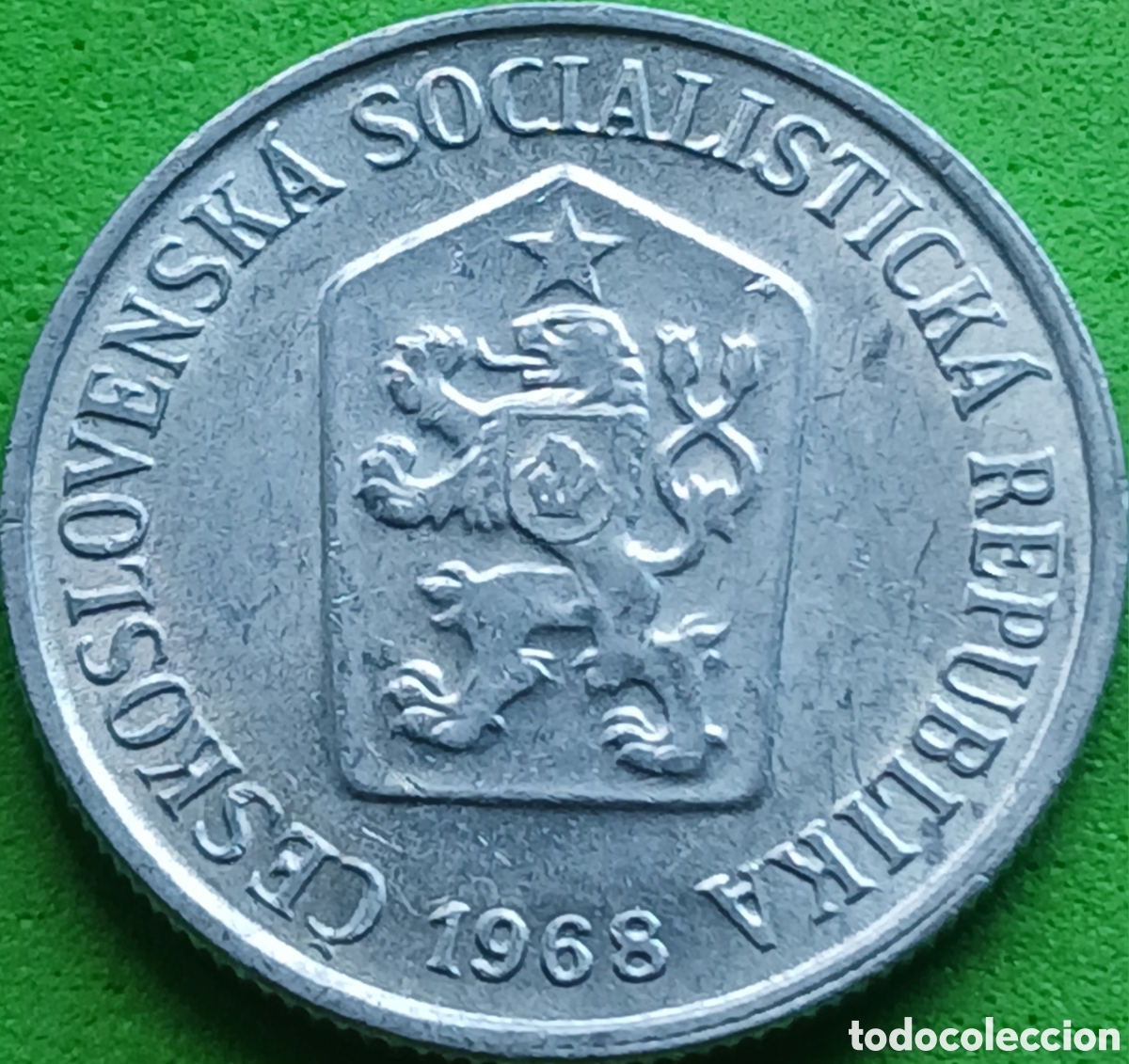 Monedas antiguas de Europa: Checoslovaquia 10 hellers 1968 km#49.1
