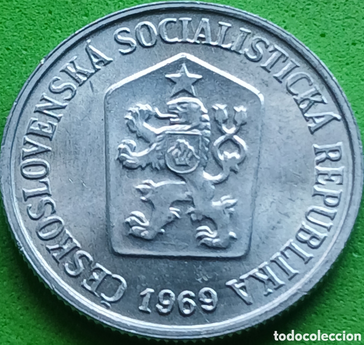 Monedas antiguas de Europa: Checoslovaquia 10 hellers 1969 km#49.1