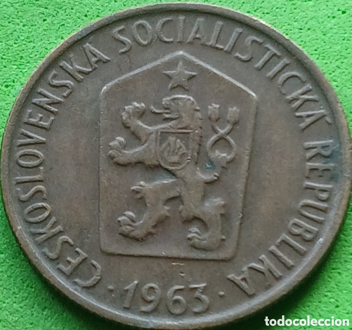 Monedas antiguas de Europa: Checoslovaquia 50 hellers 1963 km#55.1