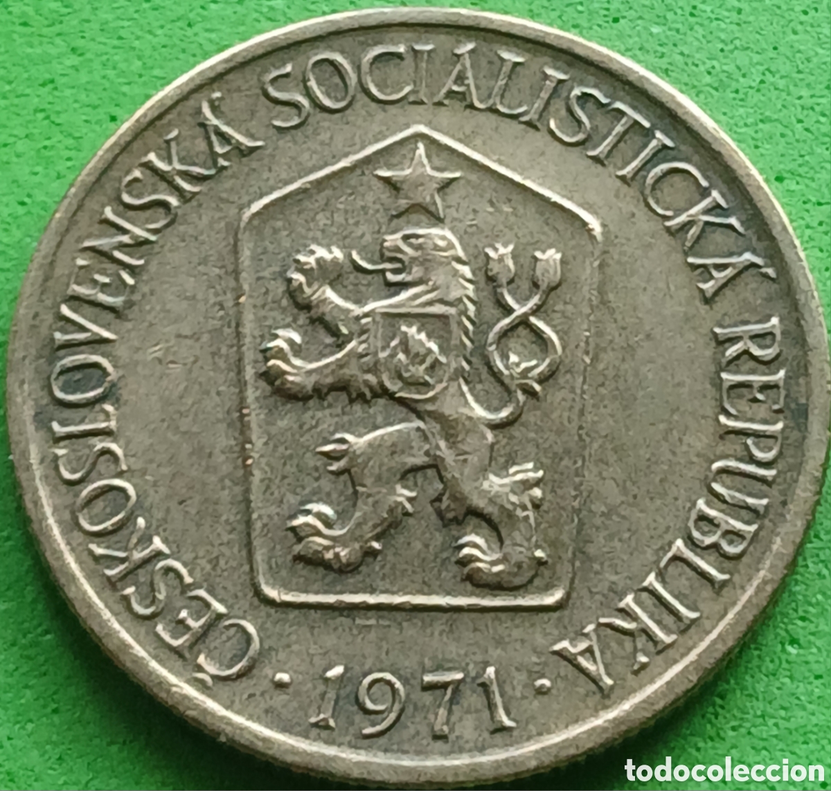 Monedas antiguas de Europa: Checoslovaquia 1 corona 1971 km#50