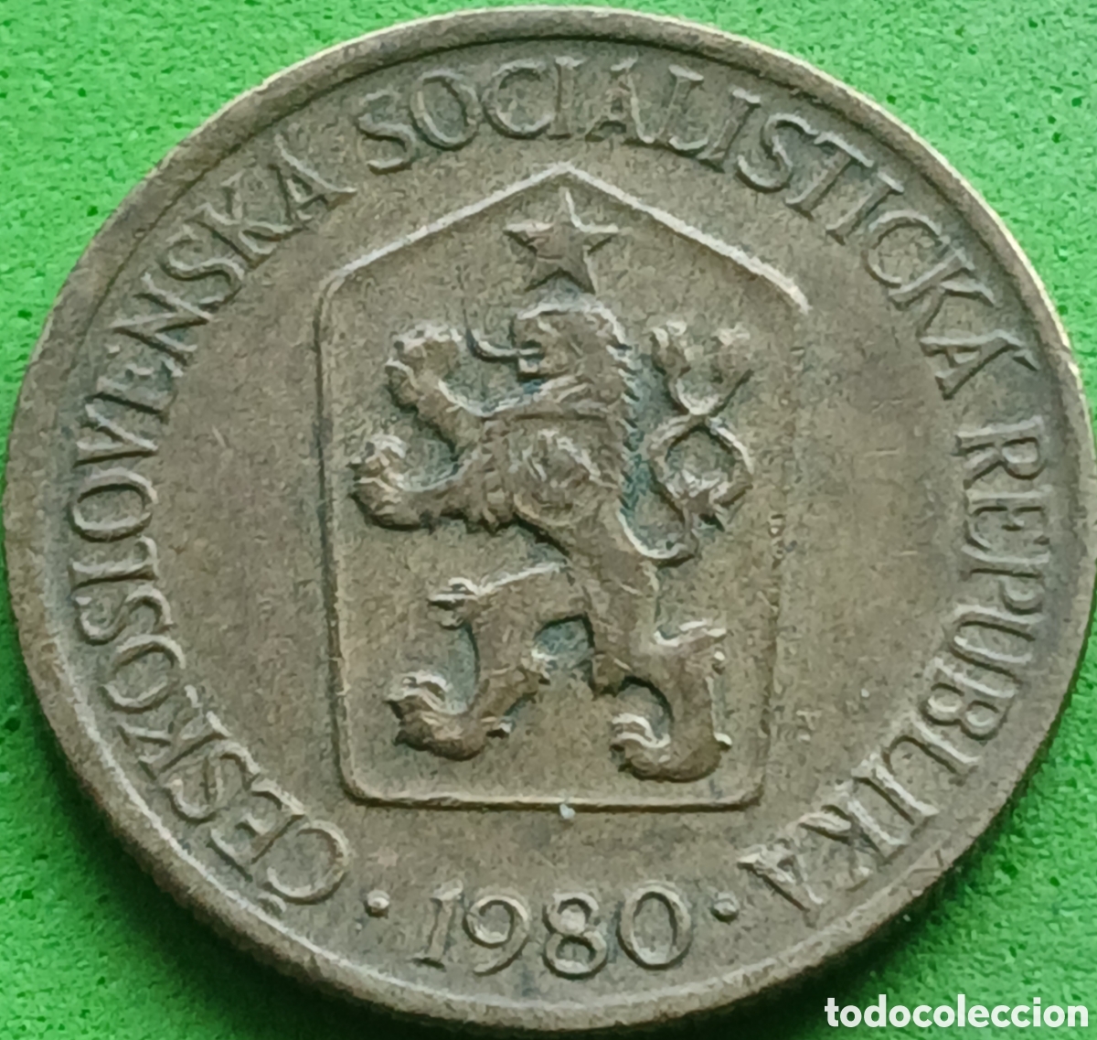 Monedas antiguas de Europa: Checoslovaquia 1 corona 1980 km#50