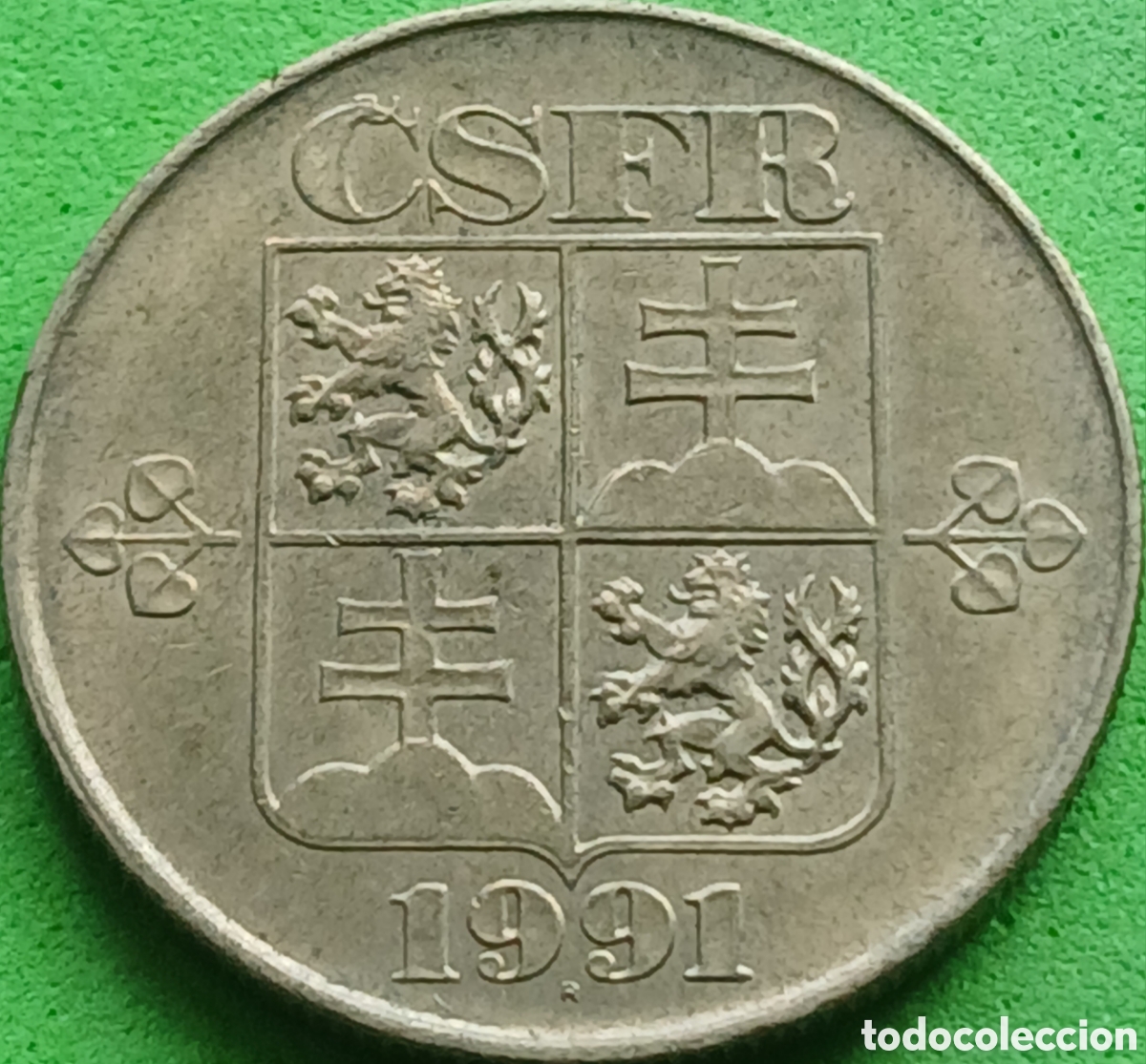 Monedas antiguas de Europa: Checoslovaquia 1 corona 1991 km#151