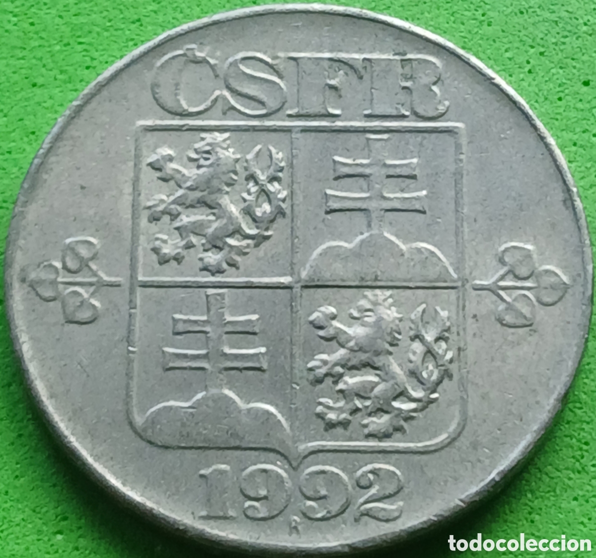 Monedas antiguas de Europa: Checoslovaquia 2 coronas 1992 km#148 ESCASA!!