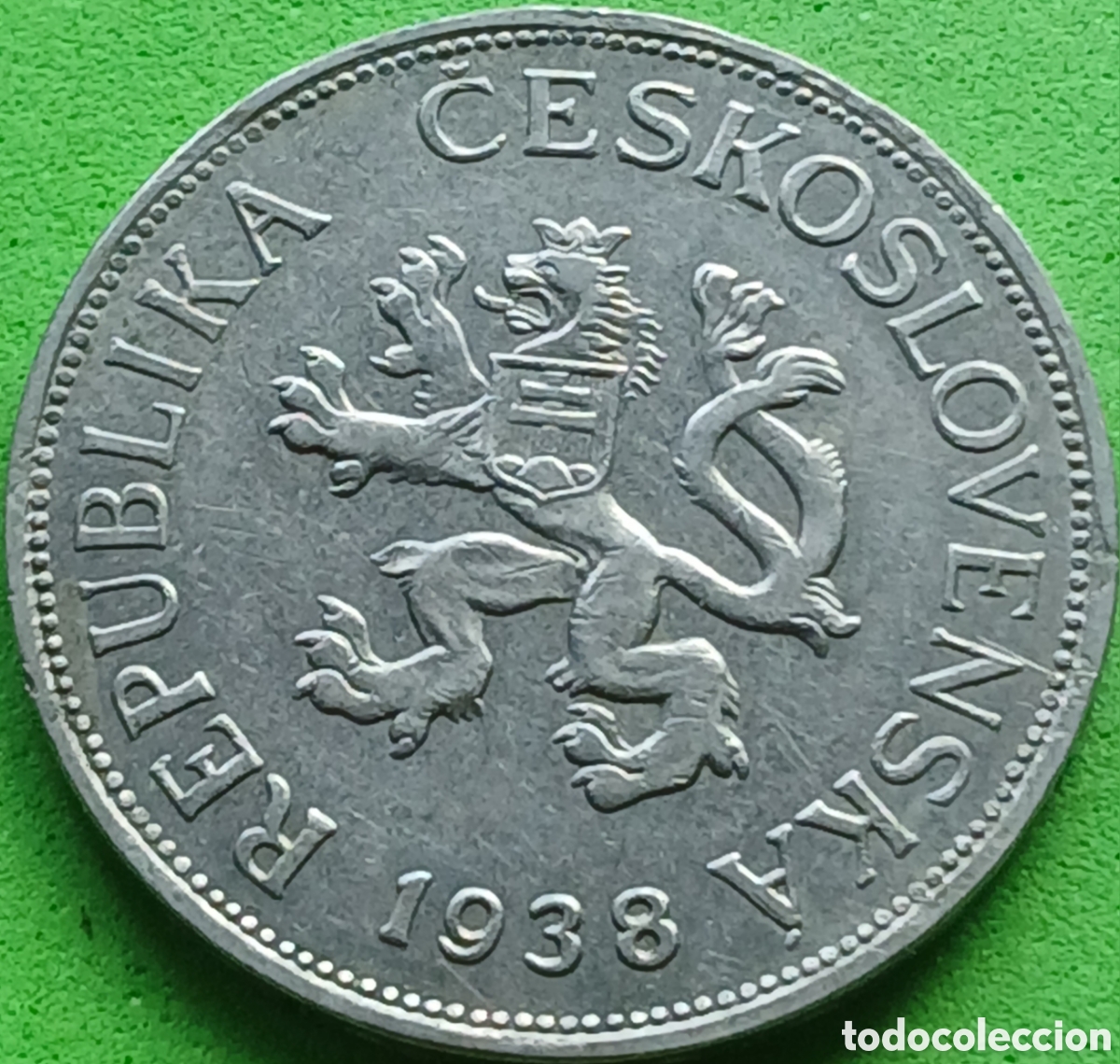 Monedas antiguas de Europa: Checoslovaquia 5 coronas 1938 km#11a