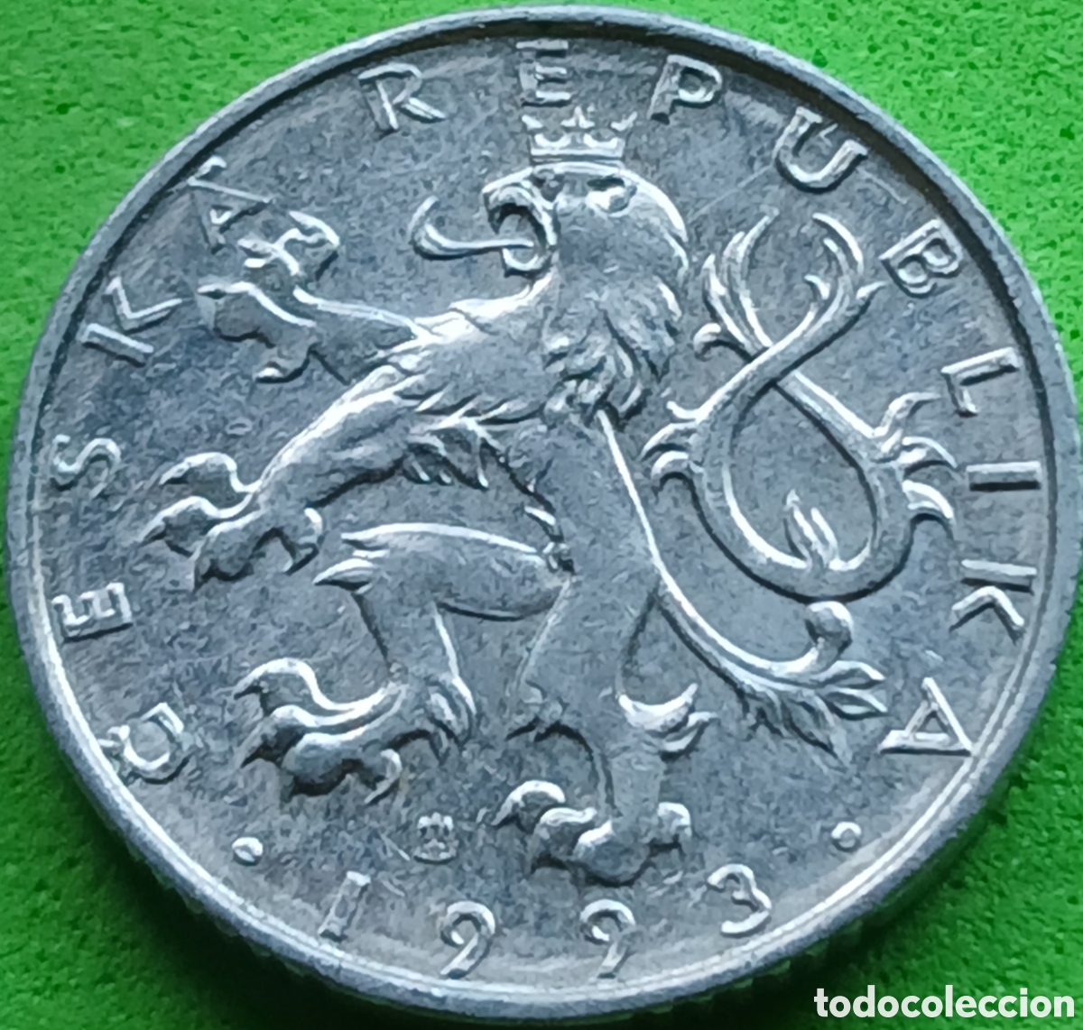 Monedas antiguas de Europa: Rep&uacute;blica Checa 50 hellers 1993 km#3 ceca &rdquo;HM&rdquo; (castillo)- Hamburgo, Alemania