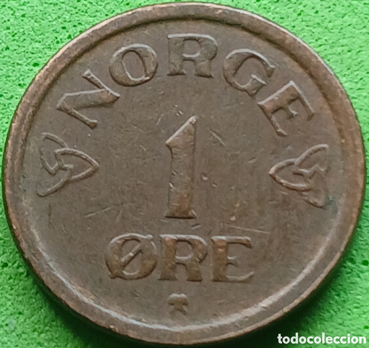 Monedas antiguas de Europa: Noruega 1 ore 1956 km#398