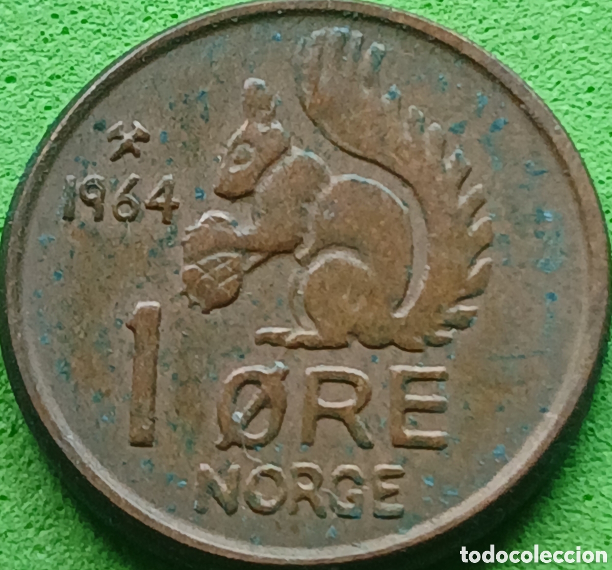 Monedas antiguas de Europa: Noruega 1 ore 1964 km#403