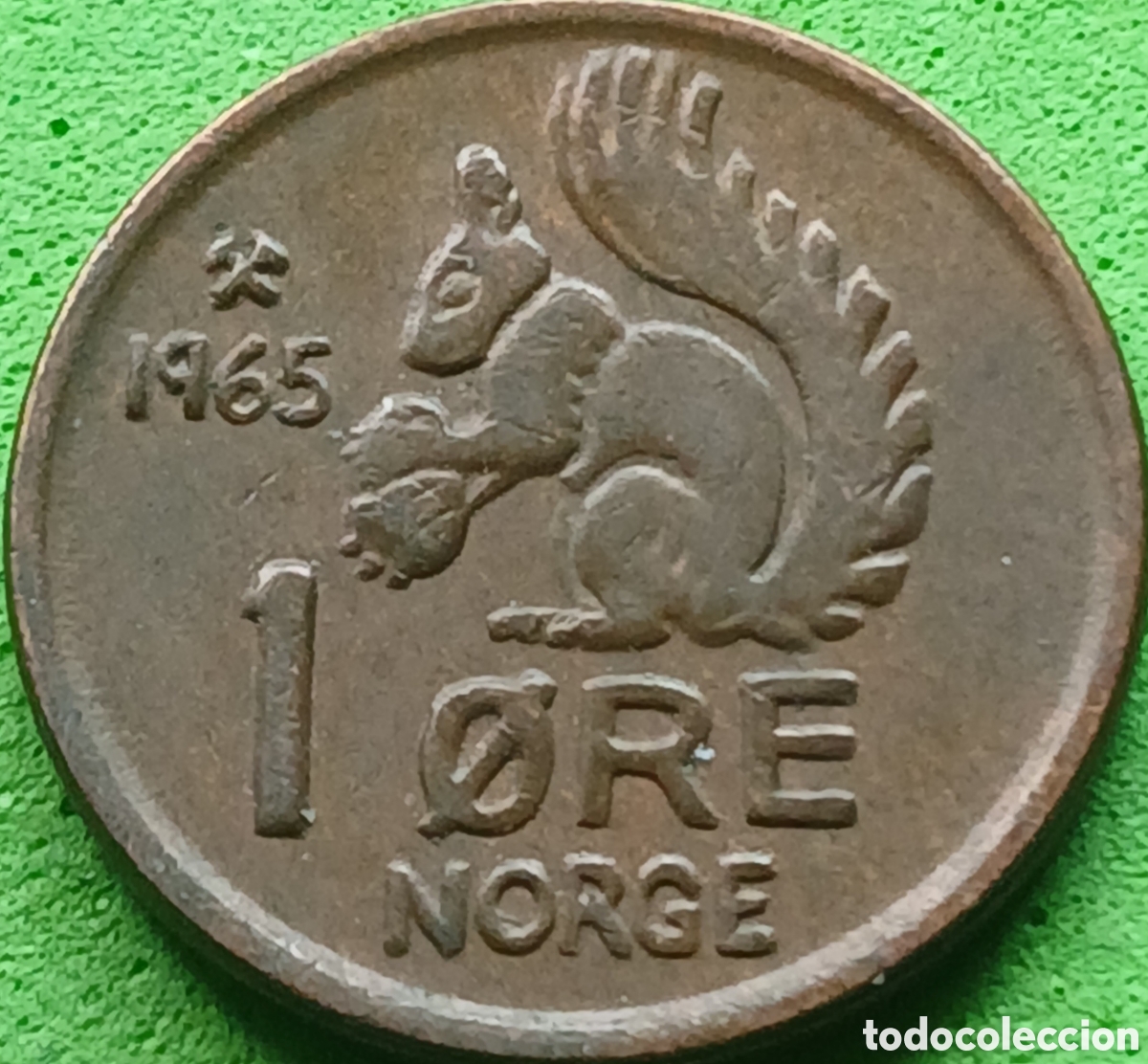 Monedas antiguas de Europa: Noruega 1 ore 1965 km#403