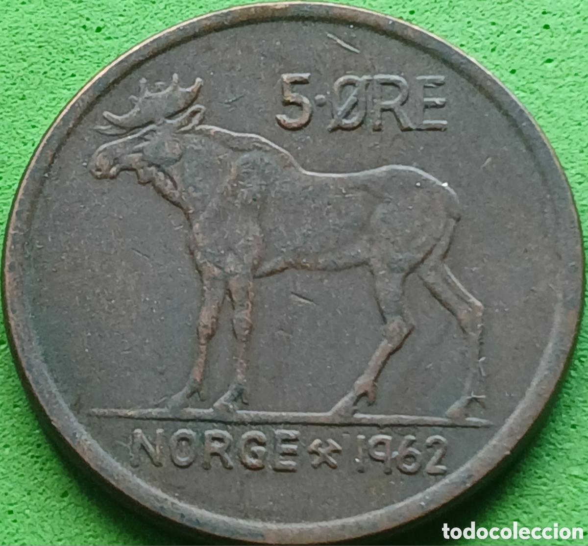 Monedas antiguas de Europa: Noruega 5 ore 1962 km#405