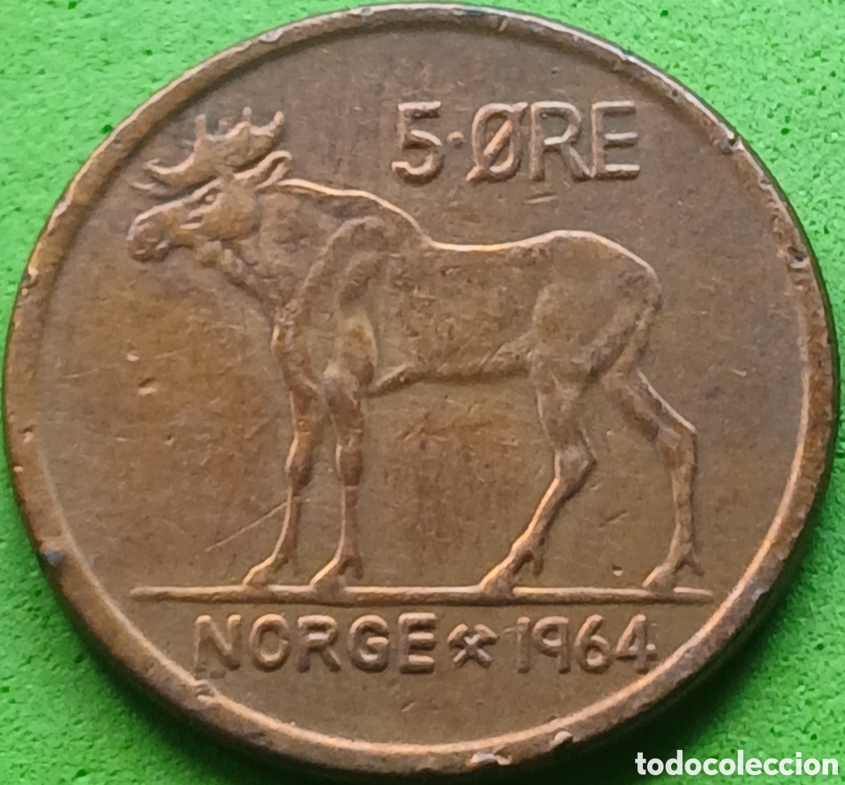 Monedas antiguas de Europa: Noruega 5 ore 1964 km#405