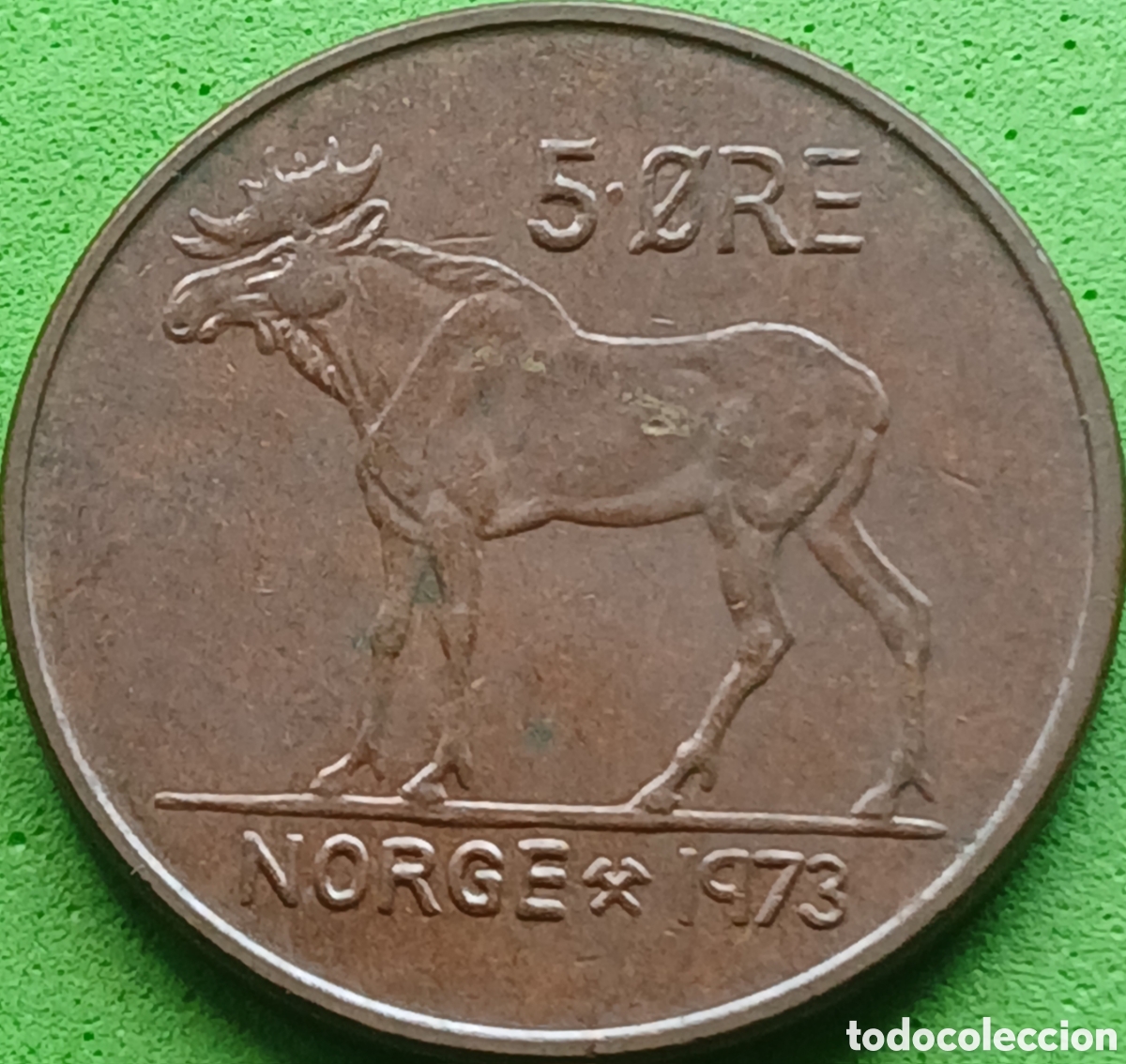 Monedas antiguas de Europa: Noruega 5 ore 1973 km#405