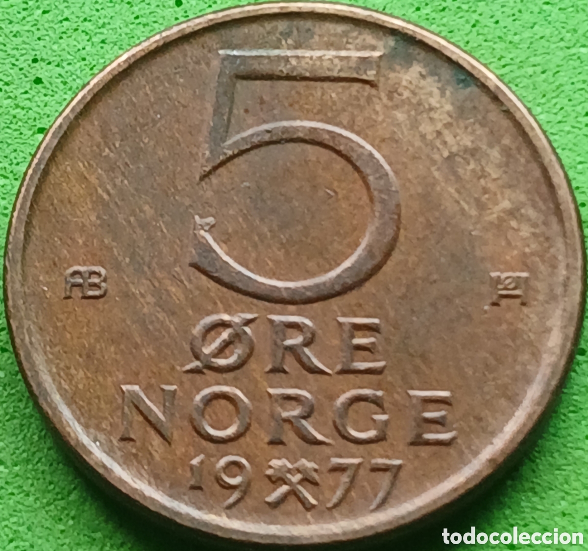 Monedas antiguas de Europa: Noruega 5 ore 1977 km#415