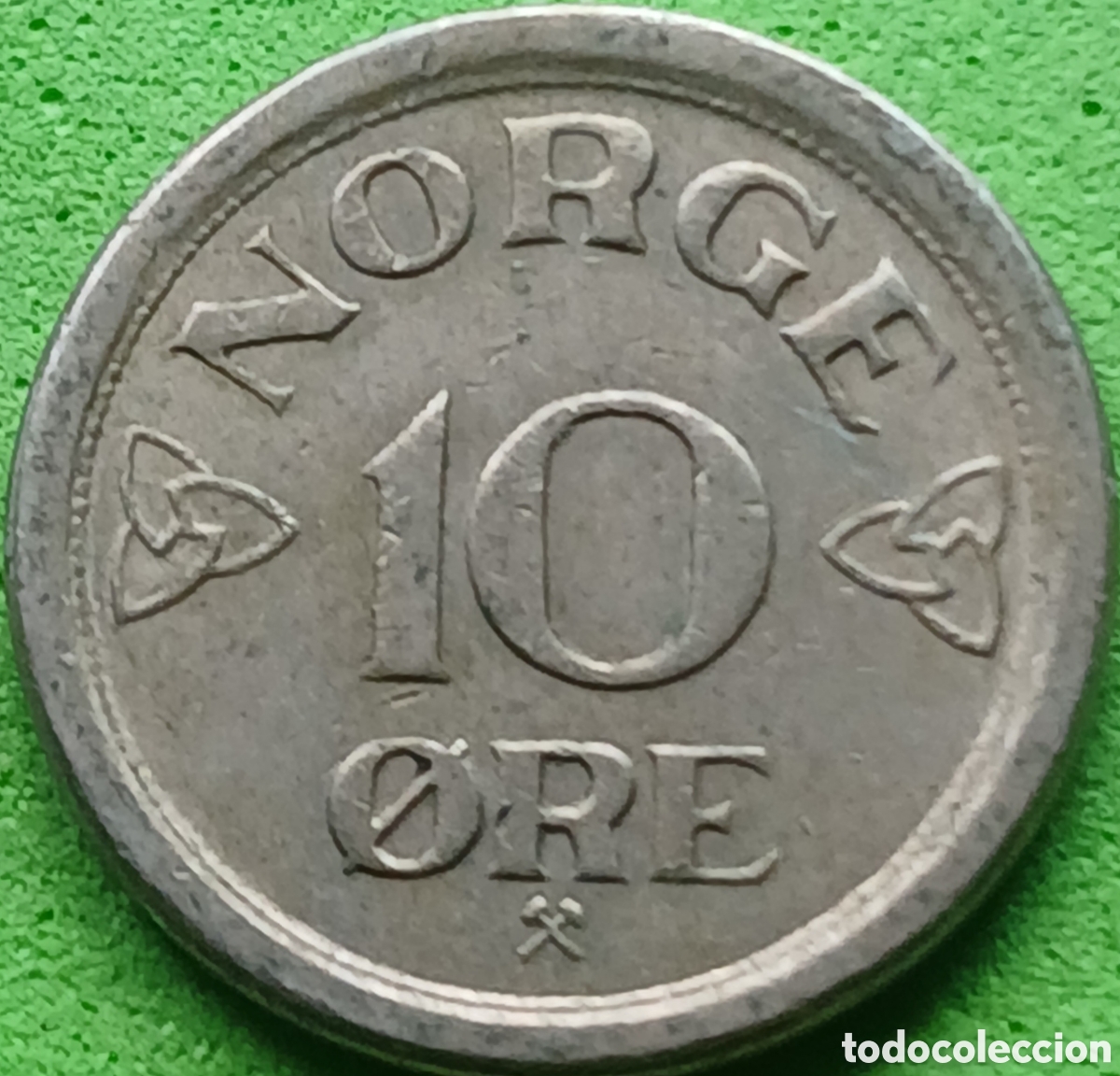 Monedas antiguas de Europa: Noruega 10 ore 1957 km#396