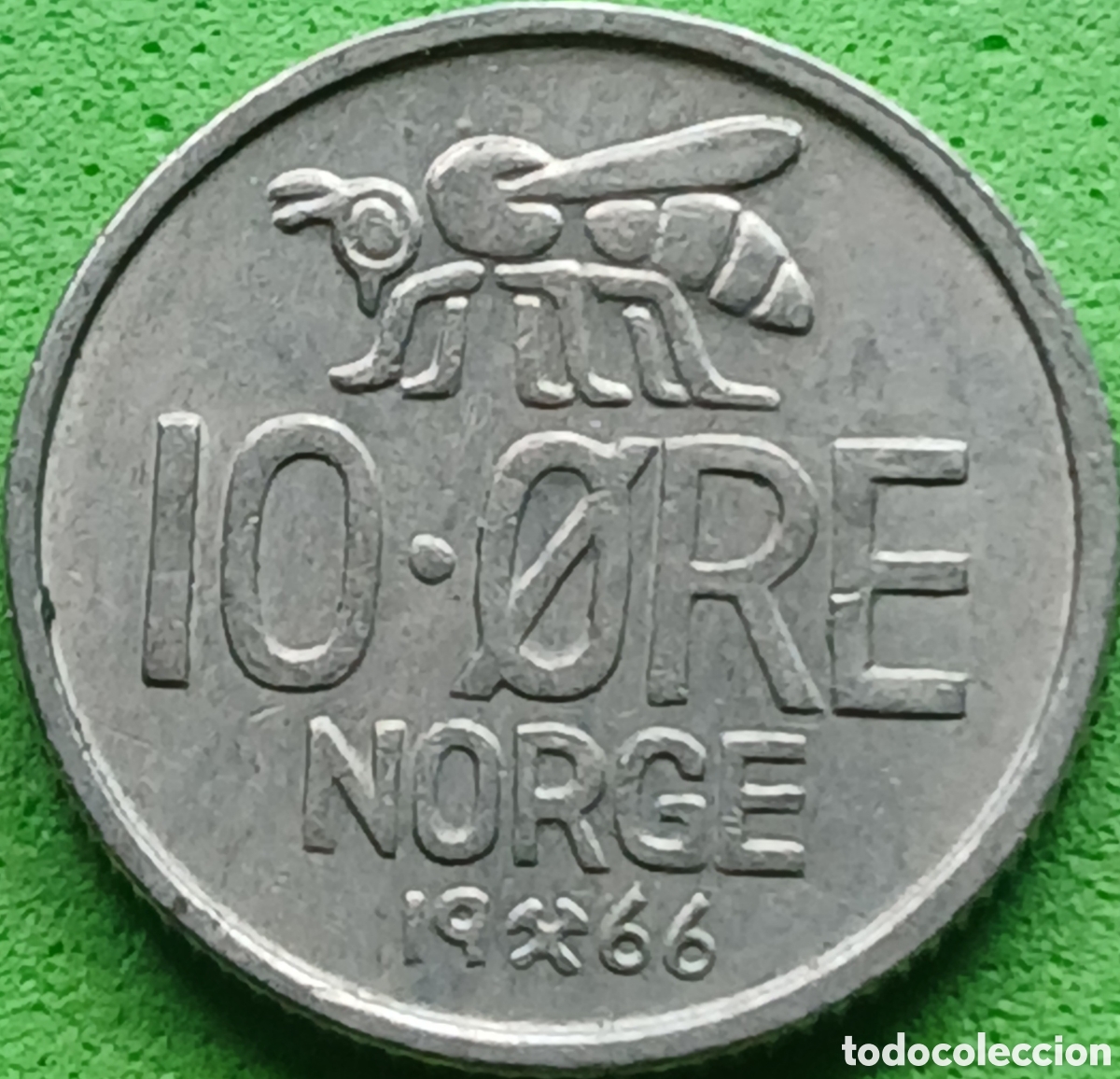Monedas antiguas de Europa: Noruega 10 ore 1966 km#411