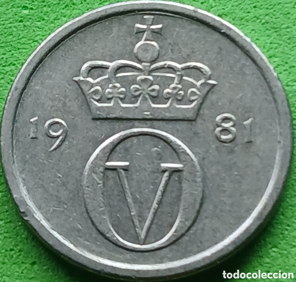 Monedas antiguas de Europa: Noruega 10 ore 1981 km#416