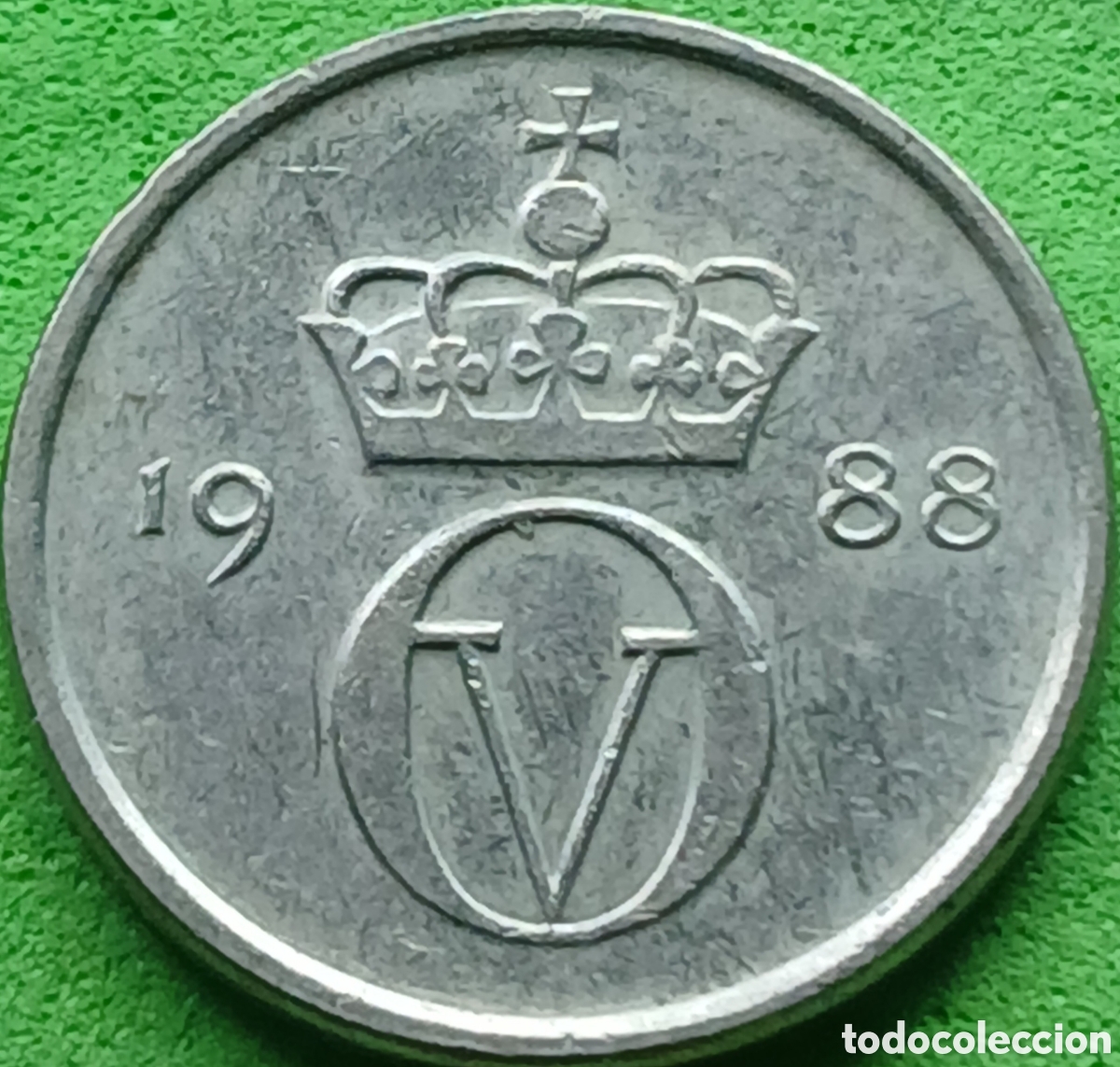 Monedas antiguas de Europa: Noruega 10 ore 1988 km#416