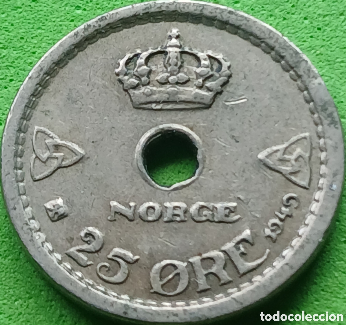 Monedas antiguas de Europa: Noruega 25 ore 1949 km#384