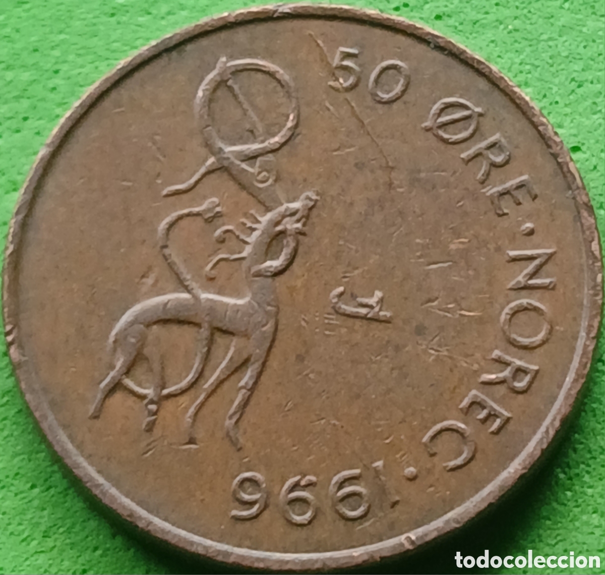 Monedas antiguas de Europa: Noruega 50 ore 1996 km#460
