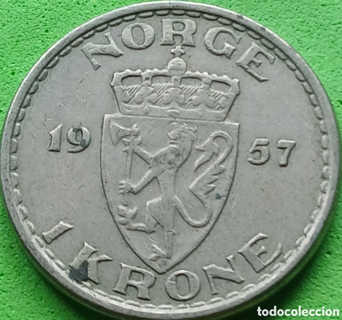 Monedas antiguas de Europa: Noruega 1 corona 1957 km#397
