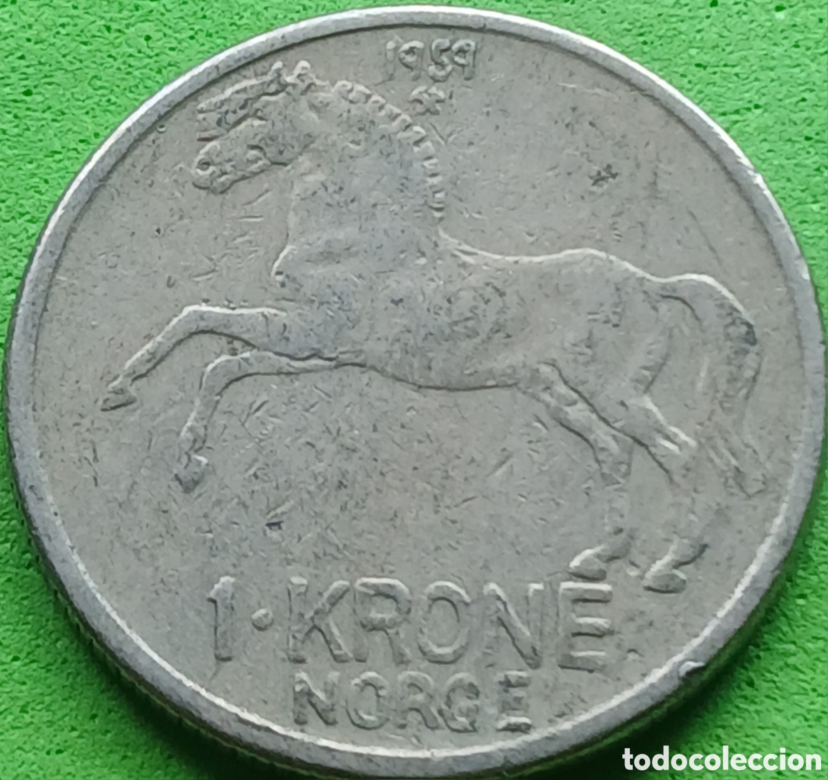 Monedas antiguas de Europa: Noruega 1 corona 1959 km#409