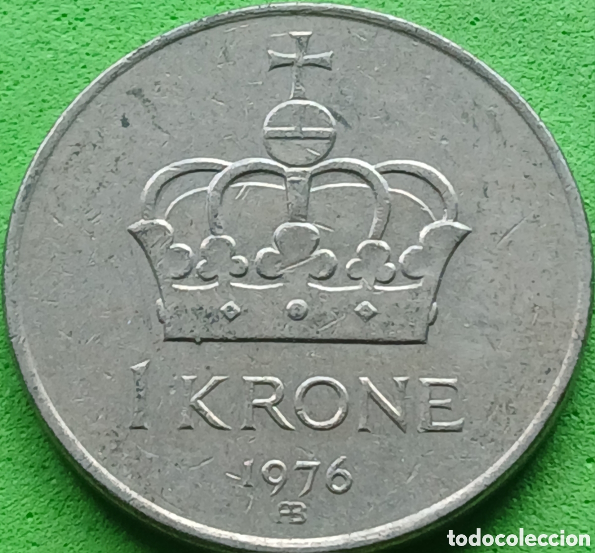 Monedas antiguas de Europa: Noruega 1 corona 1976 km#419