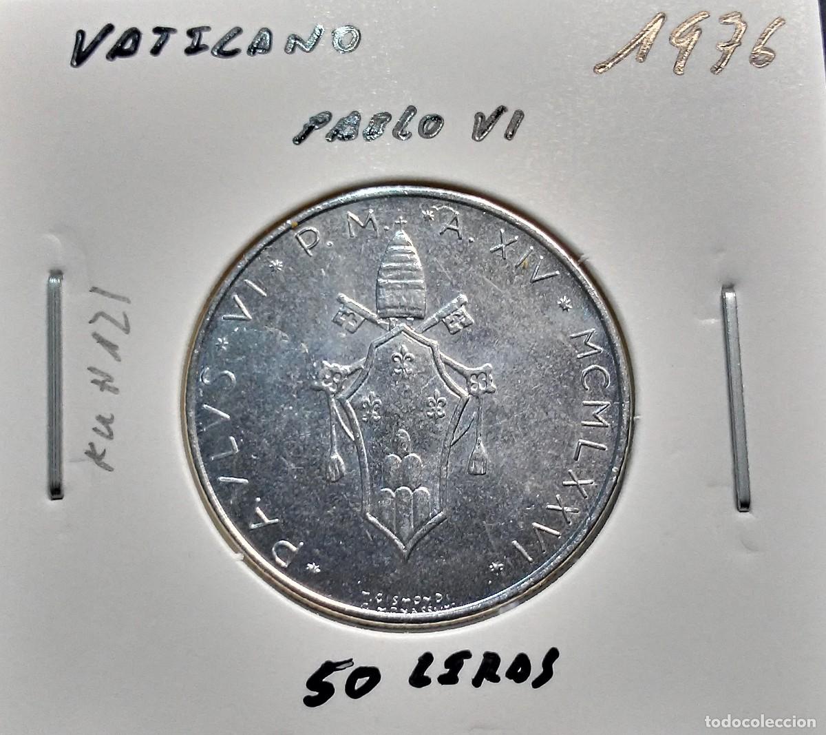 Monedas antiguas de Europa: VATICANO 50 LIRAS 1976 KM#121 SC UNC PABLO VI.